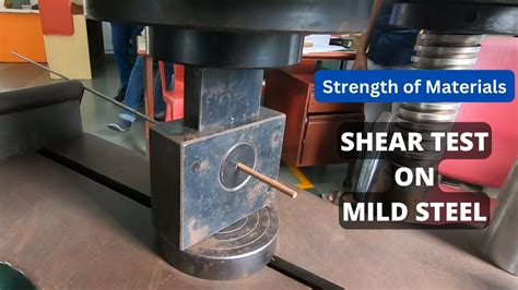 double shear test on universal testing machine|mild steel shear strength test.